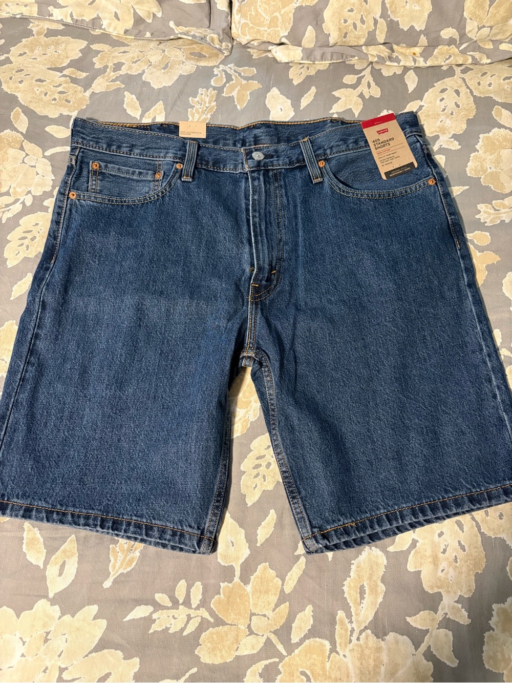 Levi's Dark Blue Denim Cutoff Shorts
